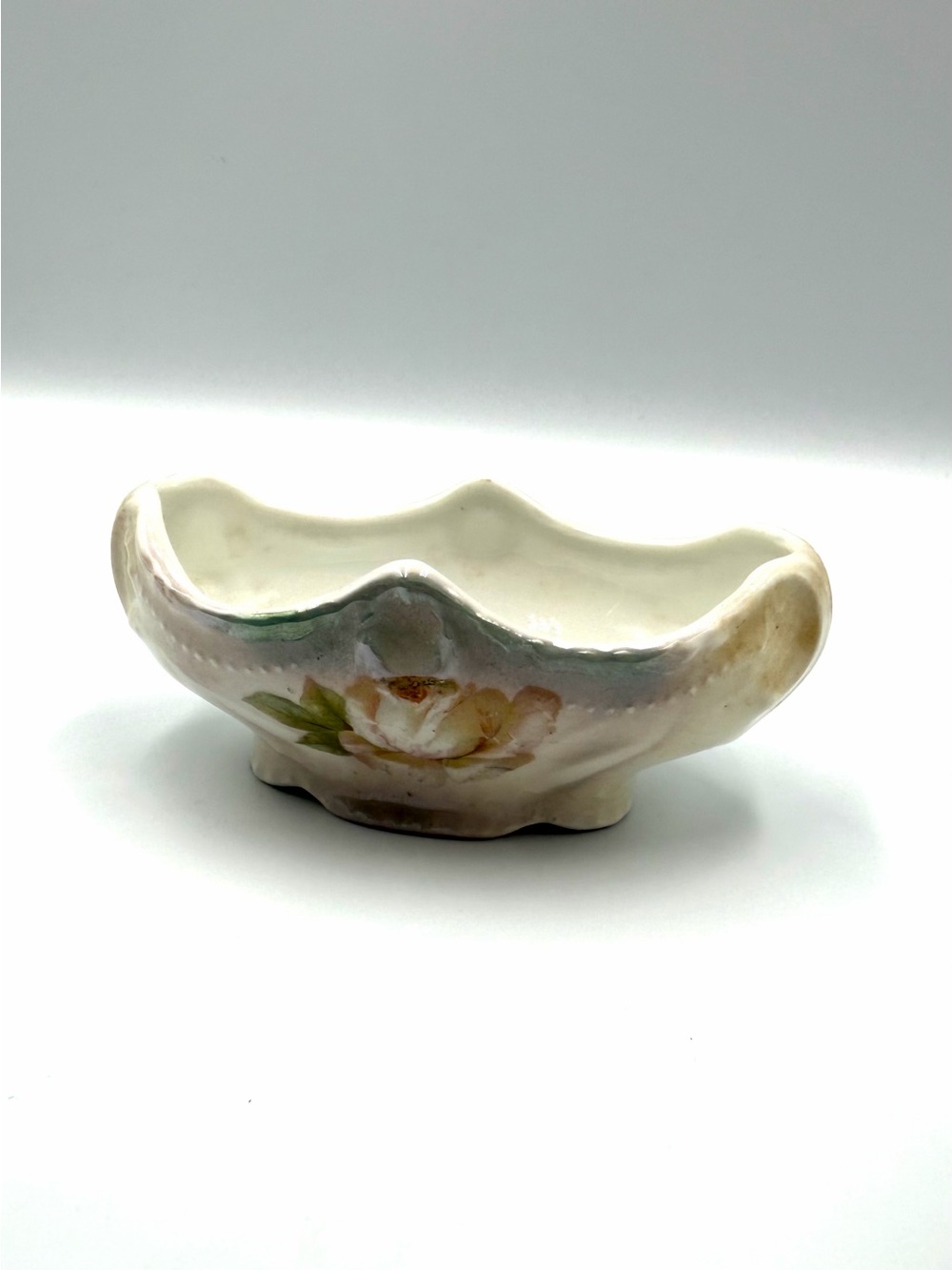 Vintage Leuchtenburg Germany Floral Porcelain Trinket Dish Cottagecore